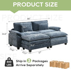 Oprisen 86" Modular Sectional Sofa, Comfy Cloud Couch Sectional Sofa - Image 2