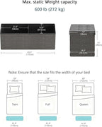 GLAXYFUR 43.3 inches Folding Storage Ottoman Bench Storage Chest Footrest - Image 3