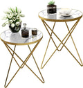 HLR Modern Round Side Table Set of 2, End Table by HomeDeservesaRelaxLiving