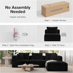 Novilla 141" Modular Sectional Sofa, Modern Cloud Sectional Couch - Image 4