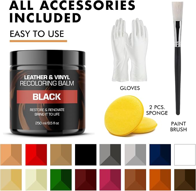 FORTIVO Leather Recoloring Balm, Color Restorer, Scratch Remover, Couch Paint - Image 5