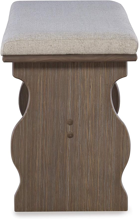 Linon Lucy Natural Wood and Linen Upholstered Corner Nook Kitchen Dining Set - Image 16