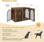 Hzuaneri 44.1" Wooden Dog Crate Furniture, Indoor Dog Kennel Dogs Cage - Image 2
