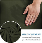 H.VERSAILTEX High Stretch Sofa Slipcover 4 Piece Cover Velvet Furniture - Image 5