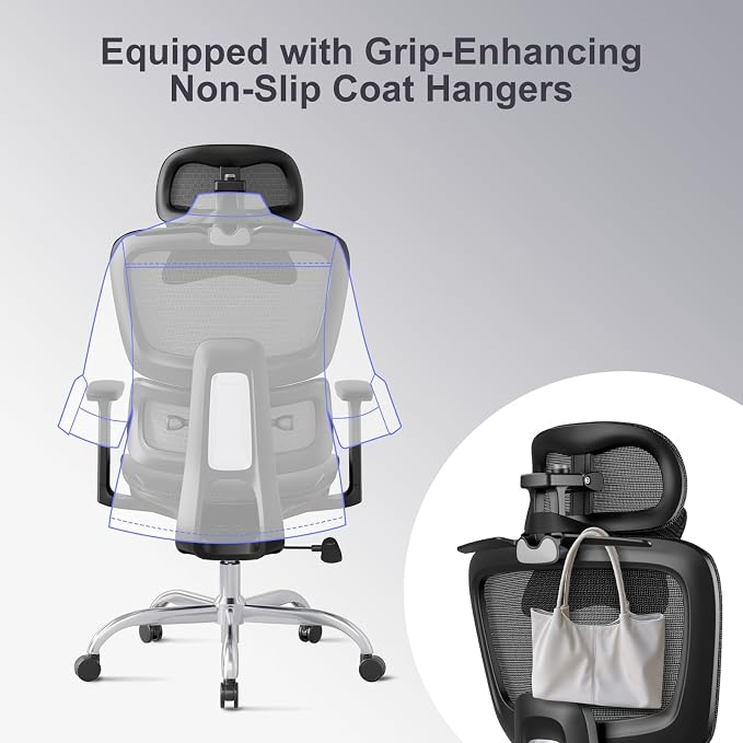 Ergonomic Office Chair with 3D Headrest, Computer Chair with Adjustable - Image 8