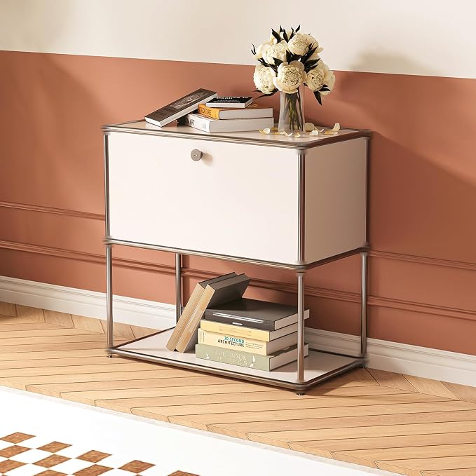 Modern Storage Cabinet White D Versatile Free-Standing Organizer - Image 2