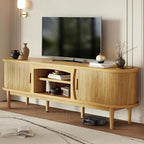 Decofy Mid Century TV Stand for TVs up to 80 Inches, Entertainment Center - Image 7