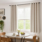 100% Blackout Linen Textured Short Small Curtains - Image 2