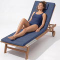 Quilted Chaise Lounge Outdoor Patio Furniture Cushions | Water-Resistant Patio by Elvoki