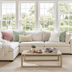MIULEE Decorative Couch Throw Pillow Covers 16x16 Inch Neutral Cream 2 Pack | - Image 2