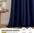 MIULEE Blackout Curtains for Bedroom 2 Panels 50 x 84 Inch Long Navy Blue | - Image 5
