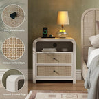 Oak&Sparrow Rattan Nightstand, 23.6'' Rattan End Table - Image 7