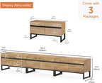 WAMPAT Modern TV Stand for 32-110 Inch TVs, Wood Entertainment Center - Image 2