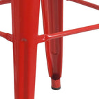 Flash Furniture Commercial Grade 30" High Backless Red Metal Indoor-Outdoor - Image 8