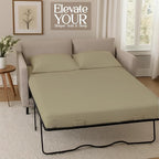 Sleeper Sofa Bed Sheet, 100% Cotton 400 Thread Count, 4 Piece Set, Deep Pocket - Image 4