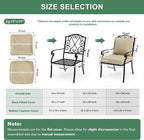 Summsun Outdoor Chair Cushions Set of 2, Faux Linen Patio Furniture Cushions - Image 8