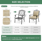 Summsun Outdoor Chair Cushions 22 x 22 Inch, Faux Linen Patio Furniture Cushions - Image 7