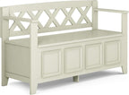 SIMPLIHOME Amherst Entryway Storage Bench by SimpliHome