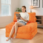 HABUTWAY Folding Sofa Bed, Convertible Sleeper Chair Bed w/Dual-Pillow & Handle - Image 3