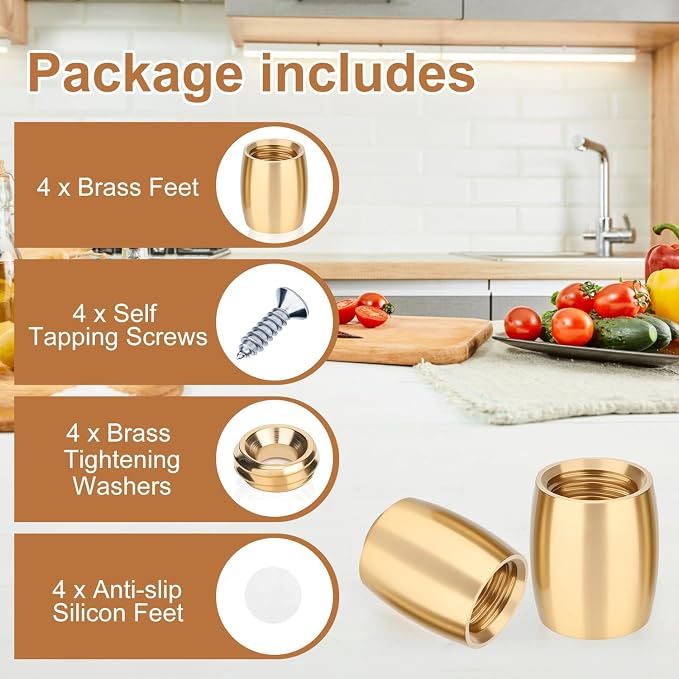 Brass Cutting Board Feet，Complete - Image 4