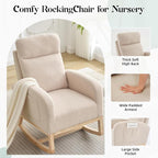 GAOMON Rocking Chair Glider for Nursery, Comfy Rocker Nursery - Image 6