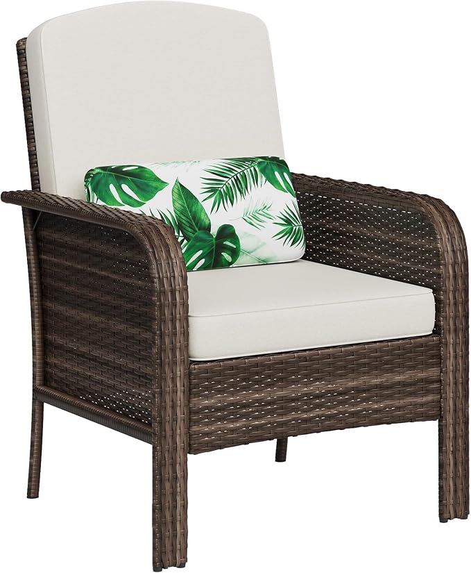 GarveeLife 2-Piece Wicker Chair Set, Comfortable, by GarveeLife