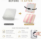 CALBODE 8 Pcs Stretch Outdoor Seat Cushion Covers, Washable Striped Chair Seat - Image 6