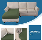 H.VERSAILTEX Sectional Couch Covers 1 Piece Chaise Slipcover L Shape Separate - Image 6