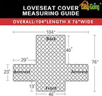 Easy-Going Reversible Couch Cover, 2 Cushion Sofa, Water Resistant Furniture Mat - Image 6