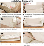 Turquoize 2 Piece Chair Covers for Living Room Armchair Cover Armchair - Image 7