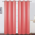 Blackout Curtains 38 x 84 inch/Coral Curtains Set of 2 Panels/Thermal Insulated by Lemomo
