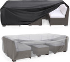 Patio Furniture Set Cover Waterproof, Mrrihand Outdoor Sectional Sofa Set Cover by Mrrihand