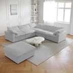 JACH Ottoman Module for Living Room, Cushion Covers Removable, Modern - Image 6