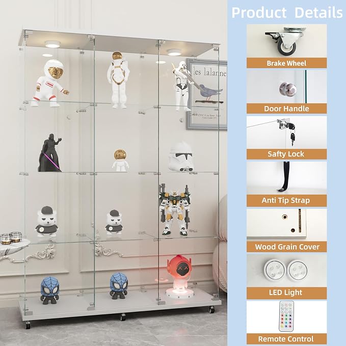 Beauty4U Glass Display Cabinet - Image 3
