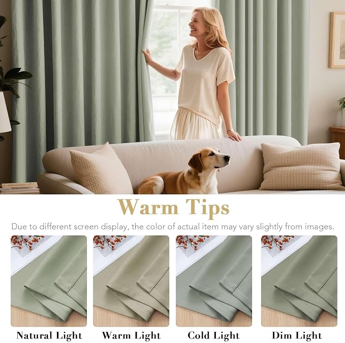 H.VERSAILTEX Bedroom Curtains Blackout Thermal Insulated Room Darkening Window - Image 5
