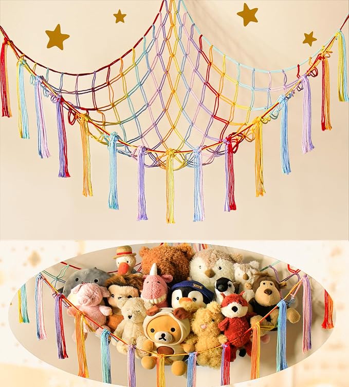 mirolam Stuffed Animal Hammock Corner Storage Net Cute Preppy Trendy Stuff Gifts by MirolamUS