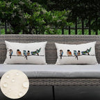 RABUSOFA Outdoor Pillow Covers Waterproof 12x20, Outdoor Bird Lumbar Throw - Image 6