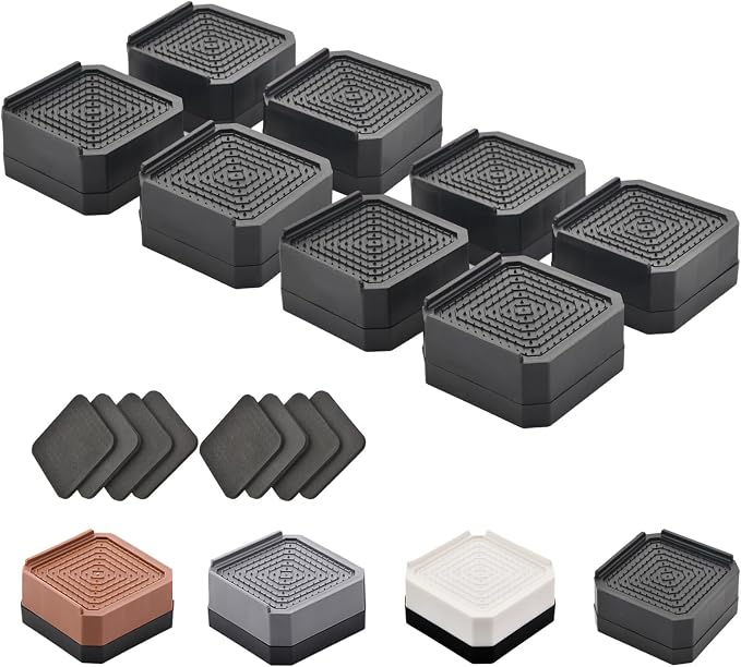 EclatBain Bed Risers Furniture Risers Heavy-Duty Rectangular Adjustable Block 8 by Unknown