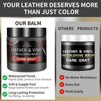 Leather Recoloring Balm with 100ml Mink Oil, Dark Gray Leather Repair Kit and - Image 3