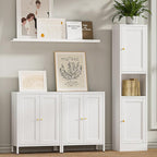 Bevivog Metal Bathroom Floor Storage Cabinet, Small Storage Sideboard - Image 4