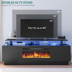 YITAHOME TV Stand with 36" Electric Fireplace, Modern Entertainment Center with - Image 4