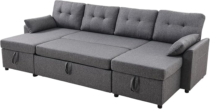 VEVOR U Shaped Sofa Bed, Convertible Sofa Bed - Image 9