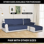 Easy-Going Reversible Couch Cover, Chaise Lounge, Dark Blue/Dark Blue | Machine - Image 2