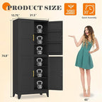 GAIOUS 74.8" Tall Metal Food Cabinet, Storage Cabinets - Image 2