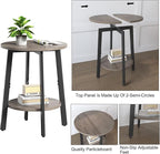 sthmec Side Table Set of 2, Small Round End Table - Image 5
