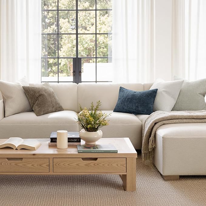 MIULEE Decorative Couch Throw Pillow Covers 20x20 Inch Navy Blue 2 Pack | - Image 2