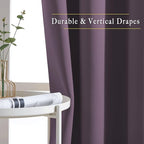 NICETOWN Plum Living Room Curtains 90 inches Long, Grommet Home Fashion Energy - Image 5