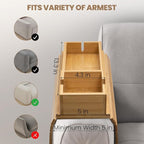 Bamboo Sofa Armrest Tray - Image 4