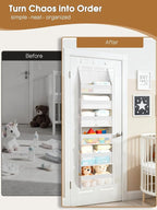 Criusia Over the Door Organizer, Heavy-Duty 6-Shelf Hanging Storage - Image 2