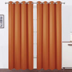 Blackout Curtains 66 x 84 inch/Orange Curtains Set of 2 Panels/Thermal by Lemomo